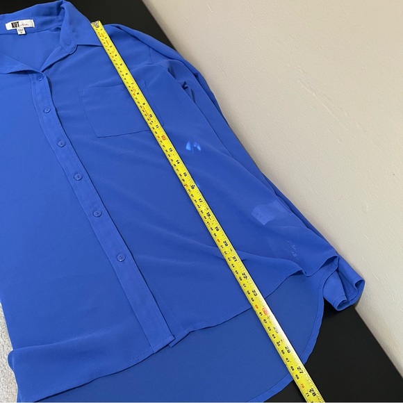 Kut From the Kloth Sheer Blue Button Up Shirt - Picture 10 of 11